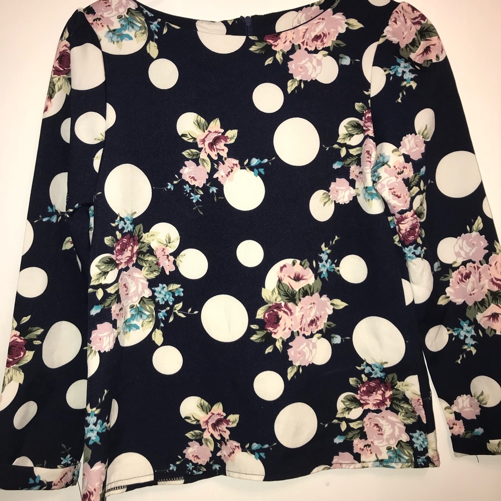 Polka dot & floral top